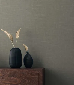 Seabrook Even More Textures Myrna Linen Wallpaper - Pavestone