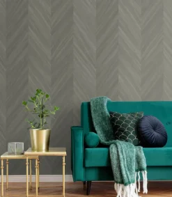 Seabrook Even More Textures Chevron Wood Wallpaper - Veneer
