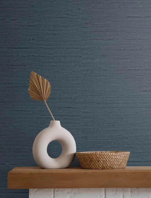 Seabrook Even More Textures Seahaven Rushcloth Wallpaper - Nautica