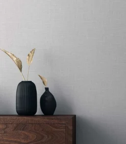 Seabrook Even More Textures Myrna Linen Wallpaper - Everest White