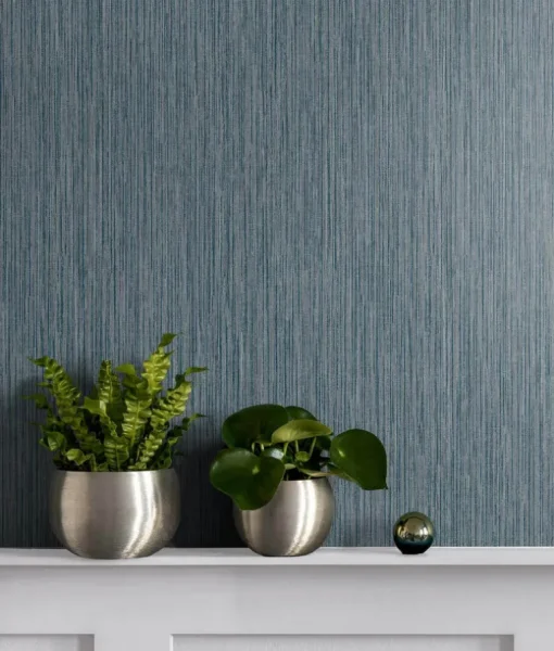 Seabrook Even More Textures Vertical Stria Wallpaper - Bluestone