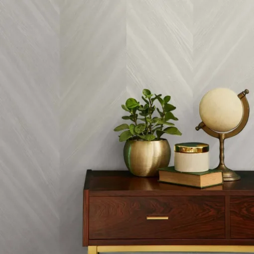 Seabrook Even More Textures Chevron Wood Wallpaper - Crest