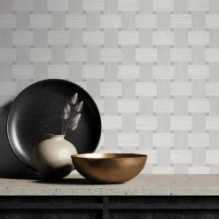 Seabrook Even More Textures Basketweave Wallpaper - Mirage