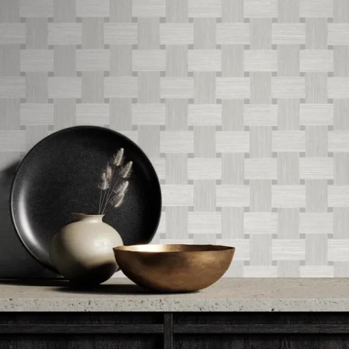Seabrook Even More Textures Basketweave Wallpaper - Mirage