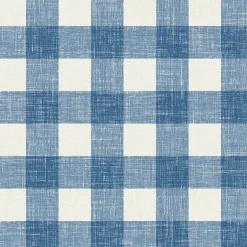 Seabrook French Country Bebe Gingham Wallpaper - Denim Wash