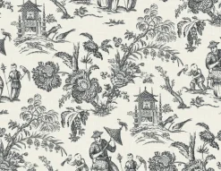 Seabrook French Country Colette Chinoiserie Wallpaper - Poppy Seed