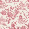 Seabrook French Country Colette Chinoiserie Wallpaper - Antique Ruby