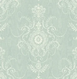 Seabrook French Country Colette Cameo Wallpaper - Summer Sky