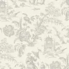 Seabrook French Country Colette Chinoiserie Wallpaper - French Grey