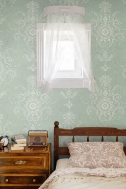 Seabrook French Country Colette Cameo Wallpaper - Summer Sky
