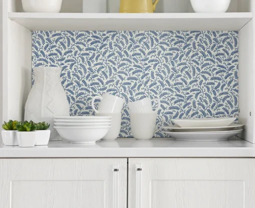 Seabrook French Country Cossette Wallpaper - Denim Wash