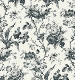 Seabrook French Country En Rose Wallpaper - Poppy Seed