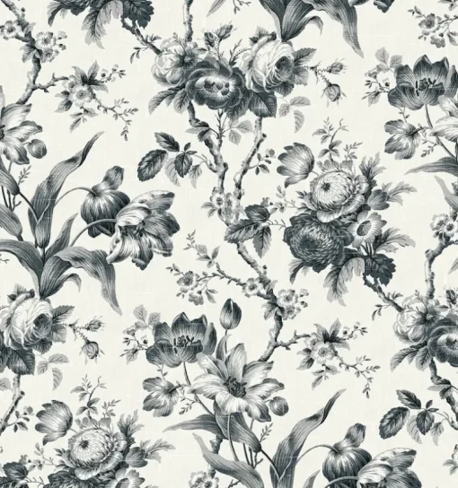 Seabrook French Country En Rose Wallpaper - Poppy Seed