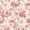 Seabrook French Country En Rose Wallpaper - Cranberry