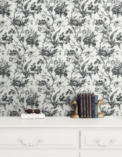 Seabrook French Country En Rose Wallpaper - Poppy Seed