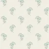 Seabrook French Country Lotus Branch Floral Wallpaper - Minty Meadow & French Grey
