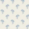 Seabrook French Country Lotus Branch Floral Wallpaper - French Blue