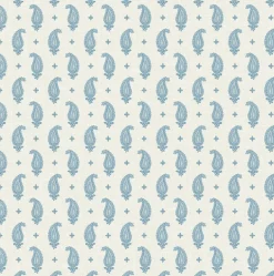 Seabrook French Country Maia Paisley Wallpaper - Bleu Bisque