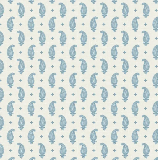 Seabrook French Country Maia Paisley Wallpaper - Bleu Bisque