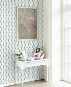 Seabrook French Country Maia Paisley Wallpaper - Bleu Bisque