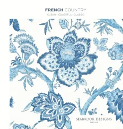 Seabrook French Country Maia Paisley Wallpaper - Bleu Bisque
