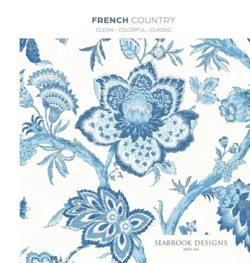 Seabrook French Country Maia Paisley Wallpaper - Bleu Bisque
