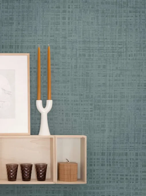 Seabrook Japandi Style Ami Wallpaper - Steel Blue