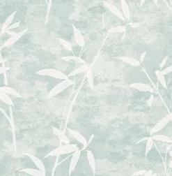 Seabrook Japandi Style Honshu Bamboo Wallpaper - Blue