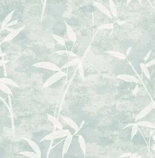 Seabrook Japandi Style Honshu Bamboo Wallpaper - Blue
