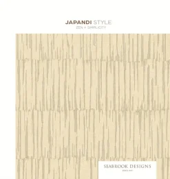 Seabrook Japandi Style Honshu Bamboo Wallpaper - Blue