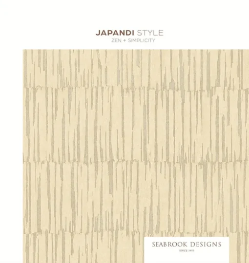 Seabrook Japandi Style Honshu Bamboo Wallpaper - Blue