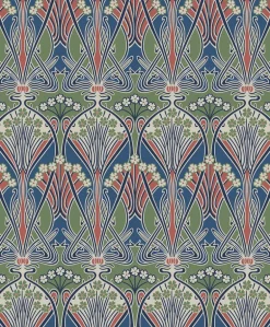 Seabrook Legacy Prints Dragonfly Damask Wallpaper - Mauve & Sage