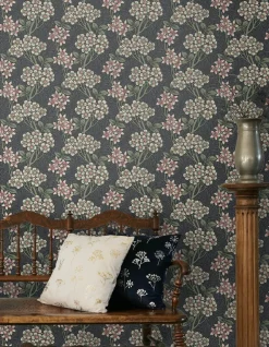 Seabrook Legacy Prints Floral Vine Wallpaper - Smoke & Laurel Green