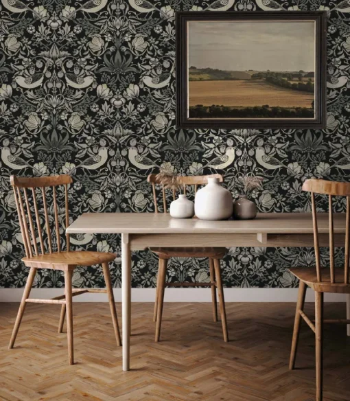 Seabrook Legacy Prints Fragaria Garden Wallpaper - Blacksmith