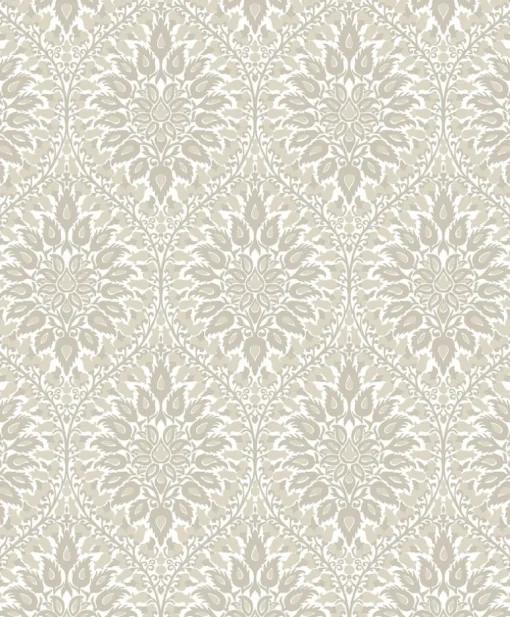 Seabrook Legacy Prints Luna Ogee Wallpaper - Natural Cream