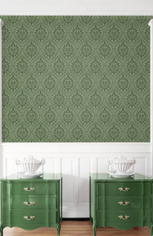 Seabrook Legacy Prints Luna Ogee Wallpaper - Fern
