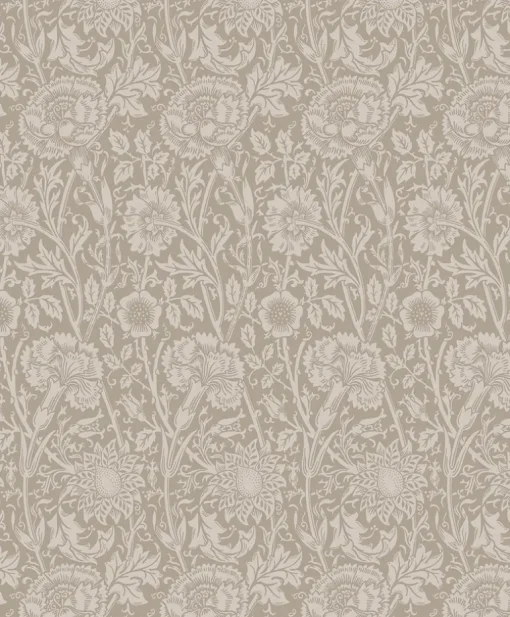 Seabrook Legacy Prints Tonal Floral Trail Wallpaper - Taupe
