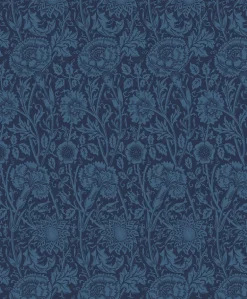 Seabrook Legacy Prints Tonal Floral Trail Wallpaper - Marine Blue