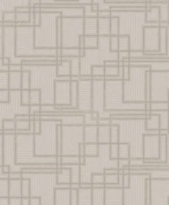 Seabrook Mondrian Bauhaus Wallpaper - Warm Grey