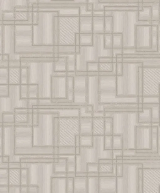 Seabrook Mondrian Bauhaus Wallpaper - Warm Grey