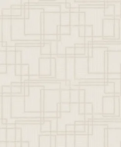 Seabrook Mondrian Bauhaus Wallpaper - Linen