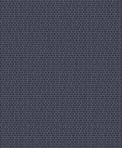 Seabrook Mondrian Capsule Wallpaper - Denim & Silver