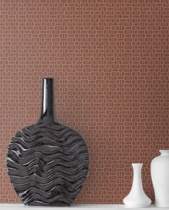 Seabrook Mondrian Capsule Wallpaper - Terra Cotta