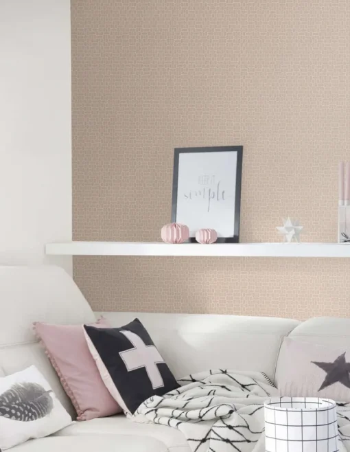 Seabrook Mondrian Capsule Wallpaper - Pastel Pink