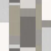 Seabrook Mondrian De Stijl Wallpaper - Steel & Silver