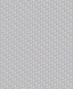 Seabrook Mondrian Deco Spliced Stripe Wallpaper - Ivory & Cobalt