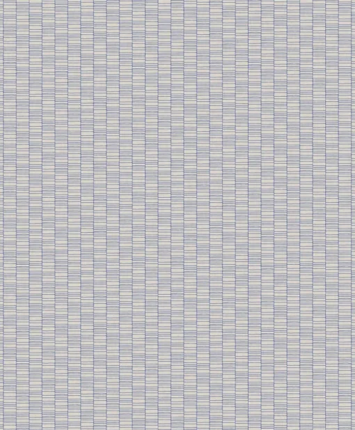 Seabrook Mondrian Deco Spliced Stripe Wallpaper - Ivory & Cobalt