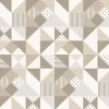 Seabrook Mondrian Lozenge Wallpaper - Latte & Grey
