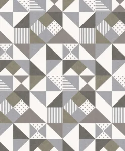 Seabrook Mondrian Lozenge Wallpaper - Antique Bronze