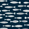 Seabrook Summer House Bay Fish Wallpaper - Deep Seas
